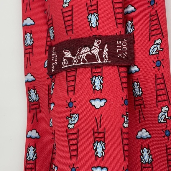 Hermès Paris Silk Frog & Ladder silk tie - Picture 3 of 5